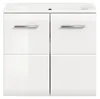Ice meuble sous lavabo avec lavabo 2 portes blanc brillant, Voir les images du produit 2