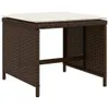 The Living Store 13-tlg. Garten-Essgruppe mit Kissen Braun Produktbild-Vorschau 7