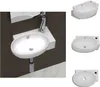 vidaXL Lavabo con foro per rubinetto e foro per troppopieno Anteprima dell’immagine prodotto 1