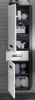 Hochschrank - Weiß Hochglanz - Grau - B 38 cm - 2 Türen - 1 Produktbild-Vorschau 14