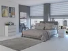 VBChome Nachttisch 30 x 30 x 40 cm Weiß Matt Nachttisch mit Produktbild-Vorschau 7