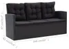 vidaXL 6-tlg. Garten-Lounge-Set mit Kissen Poly Rattan Produktbild-Vorschau 7