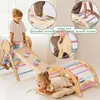 5-in-1 Montessori Klettergerüst Indoor aus Holz mit Rutsche Produktbild-Vorschau 5