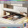 UnboxG Letto imbottito con LED, letto a molle idrauliche Anteprima dell’immagine prodotto 5