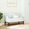 vidaXL Panca con schienale bianco 112x65,5x75 cm in Pelle Anteprima dell’immagine prodotto 2