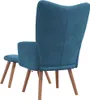 vidaXL Relaxačné kreslo s taburetom Blue Velvet Náhľad obrázku produktu 4