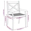 vidaXL Garten-Essstühle 3 Stk. Massivholz Akazie Produktbild-Vorschau 8