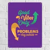 Good Vibes only Metallschild XXL in 28x38 cm in lila Produktbild-Vorschau 2