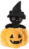 Kuscheltier Katze im Kürbis Halloween 16 cm schwarz/orange Produktbild-Vorschau 1