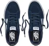 A top-down view of a pair of blue Vans sneakers. Produktbild-Vorschau