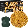 LED světelný řetěz - 5,5m, 50LED, 8 funkcí, 3xAA, IP44, Náhled obrázku produktu 1