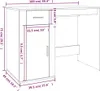 vidaXL Psací stůl bílý 100x49x75 cm výrobek z odvozeného Náhled obrázku produktu 7