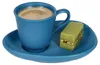 6er Set MOKKA Espressotassen & Untertassen Blau matt für 6 Produktbild-Vorschau 3