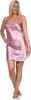 Damen Negligé Satin Nachtkleid Reizwäsche mit Spitze; Produktbild-Vorschau 3