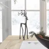Dekofigur "Hirsch" aus Metall, matt schwarz, 39 cm hoch, Produktbild-Vorschau 1