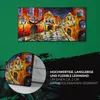 Leinwand Wanduhr Wandkunst Uhr 60x30 Malerei Stadt Gebäude Produktbild-Vorschau 5