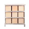 A wooden chest of drawers with nine compartments against a white background. Podgląd zdjęcia produktu