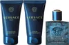 A set of Versace Eros men's grooming products including shower gel, aftershave balm, and eau de toilette. Produktbild-Vorschau