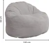 Sitzsack-Sessel XXL aus Breitcord 100 cm, Hellgrau Produktbild-Vorschau 7