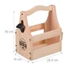 Relaxdays Bierträger aus Holz, mit Flaschenöffner & Produktbild-Vorschau 4