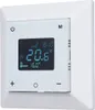 A white thermostat with a digital display is shown against a white background. Produktbild-Vorschau