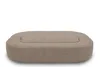 A taupe-colored, oval-shaped sofa is shown against a white background. Produktbild-Vorschau