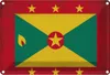 vianmo Blechschild 12x18 cm Grenada Vintage Flagge Fahne Produktbild-Vorschau 1