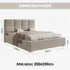 MOTIVENA Luna Polsterbett 200x200 mit Bettkasten, Holz Produktbild-Vorschau 7