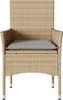 vidaXL Gartenstühle mit Kissen 2 Stk. Beige Poly Rattan Produktbild-Vorschau 5