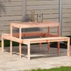 The Living Store Picknicktisch 110x134x75 cm Massivholz Produktbild-Vorschau 2
