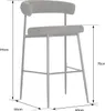 2er-Set Barhocker aus grauem Stoff THEA Produktbild-Vorschau 7