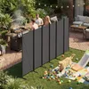 XINZI Paravent Raumteiler 5-teilig 250x180 cm Dunkelgrau – Produktbild-Vorschau 11