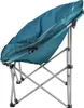 A teal camping chair with a metal frame, shown from the side. Produktbild-Vorschau