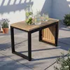 home24 Beistelltisch - Stahl / Akazie Massiv - Braun Produktbild-Vorschau 4