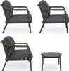 4er Set Sitzgruppe Miravet 148 x 81 x 73 cm Aluminium Produktbild-Vorschau 5