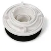 A white plastic pool inlet nozzle with a black rubber seal is shown on a white background. Produktbild-Vorschau