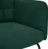 Close-up of the armrest and seat of a dark green velvet armchair. Náhľad obrázku produktu