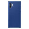 The back of a blue Samsung phone case.