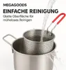 Frittierpfanne Edelstahl 304 mit Sieb für Tempura und Produktbild-Vorschau 4