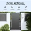 vidaXL Portail de jardin noir 110 x 180 cm Acier Voir les images du produit 5