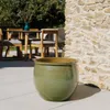 Provencelia Keramik Pflanzkübel Newton Olive, Ø35 x H44 cm, Produktbild-Vorschau 3