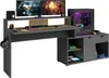 Bureau gaming Vortex - 229x60x95cm - avec éclairage LED - Voir les images du produit 11