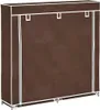 vidaXL Látkový botník s krytom 115 x 28 x 110 cm Hnedý Náhľad obrázku produktu 8