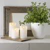 LED Echtwachs-Kerze ''Flamme Rustic'', weiß, 15x7.5cm, Produktbild-Vorschau 7