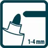 Pica Permanentmarker INSTANT white, Rundspitze 1-4mm Produktbild-Vorschau 10