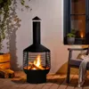 Gartenkamin Metall 41x105cm - Freistehender Außenkamin für Produktbild-Vorschau 2