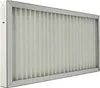 A pleated air filter inside a frame, shown from a slightly elevated side angle. Produktbild-Vorschau