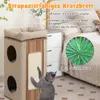 COSTWAY 3-stöckige Kratztonne Katzentonne, Kratzbaum mit Produktbild-Vorschau 4
