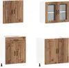 4-tlg. Küchenschrank-Set Kalmar Altholz-Optik Holzwerkstoff Produktbild-Vorschau 4
