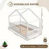 Crazy Pine Hausbett 120x200 cm – Kinderbett aus Naturholz Produktbild-Vorschau 2
